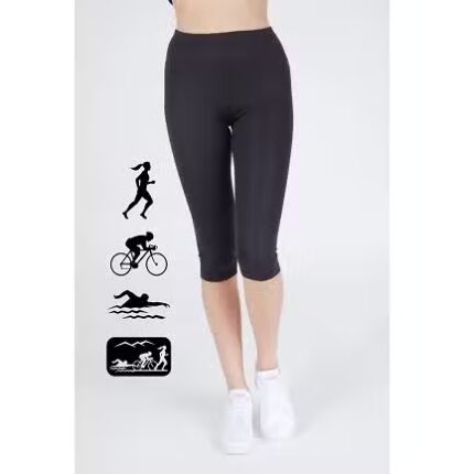 Kadın Silm Fit Sporcu Diz Altı Likralı Tayt