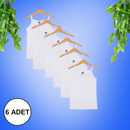 Berrak Kız Çocuk Ribana Biyeli İp Askılı Atlet